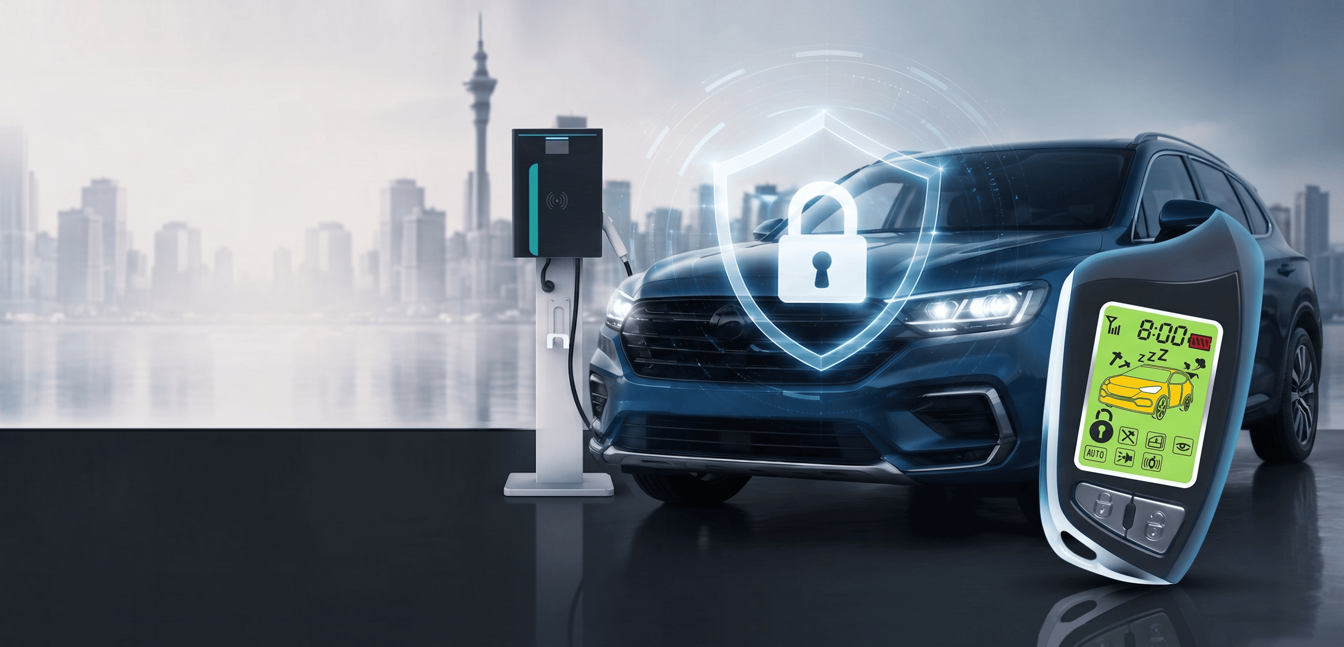 NTO smart vehicle security system with connected car alarm technology