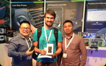 NTO team receiving an award at the Hong Kong Electronics Fair