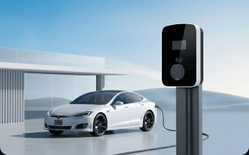 Electric vehicle connected to an NTO charging system