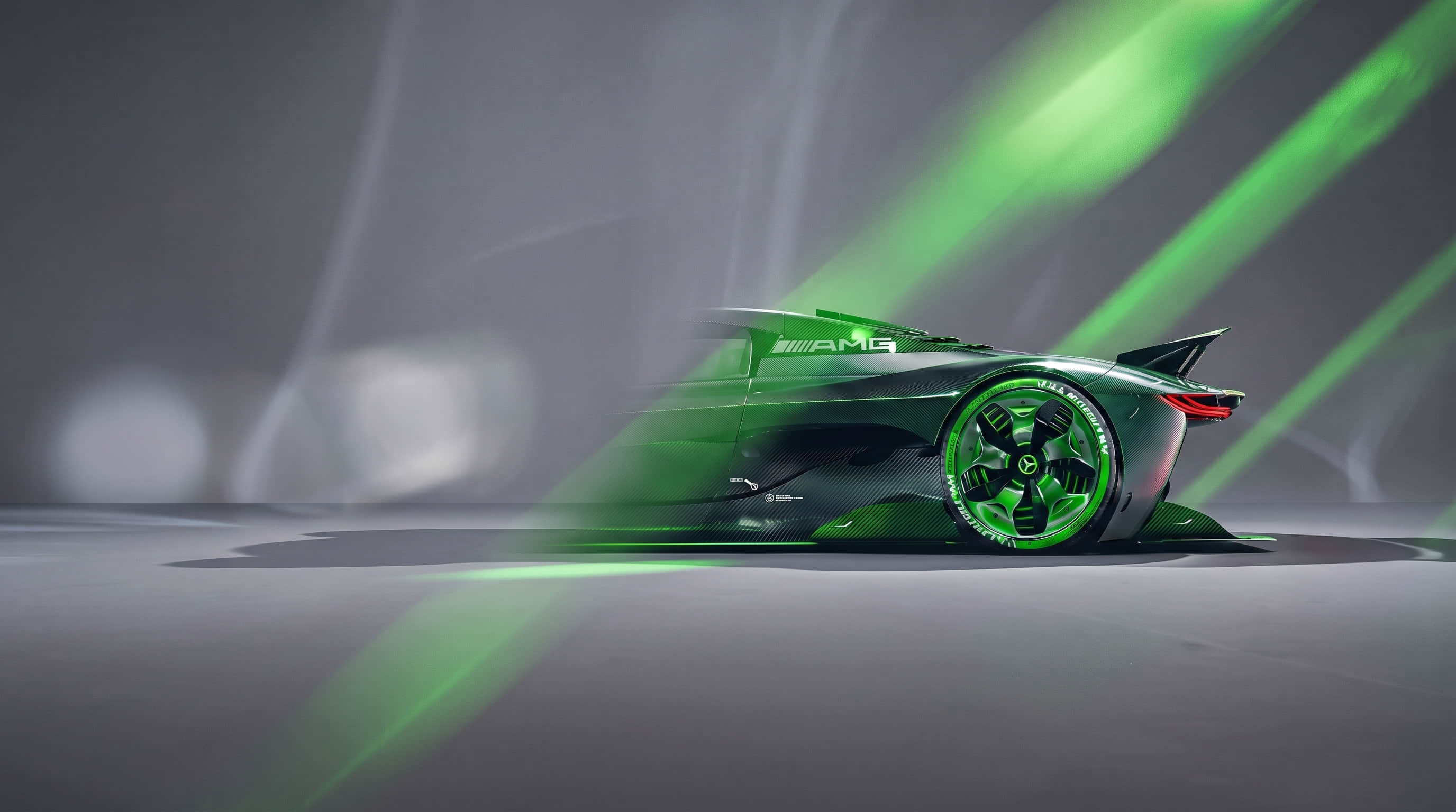 Green sports car representing NTO automotive technology