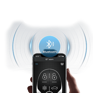 Bluetooth vehicle control app graphic